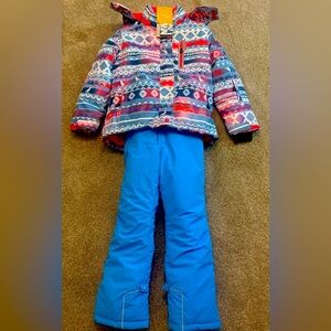 Youth Girls Size 12 Snow Pant with Snow Jacket